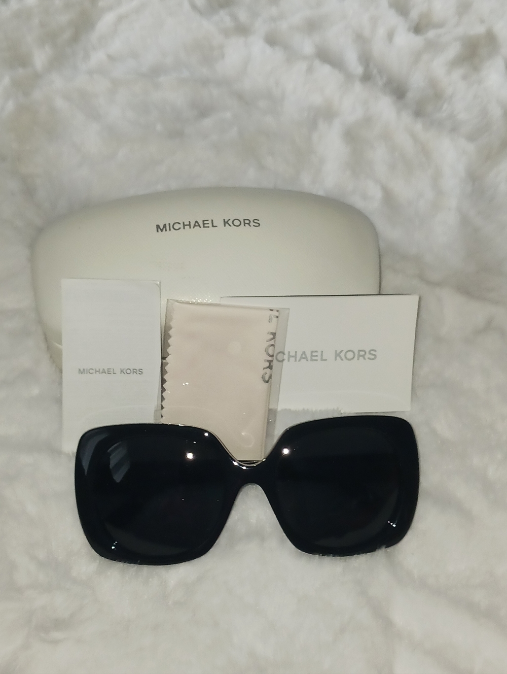 Michael Kors Women's Black Square Oversized Sunglasses - Picture 3 of 5